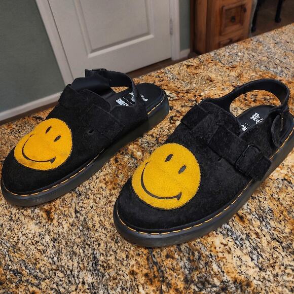 Dr. Martens Jorge Mules Smiley Face Black Mens Sandals Shoes US 12 main image 10